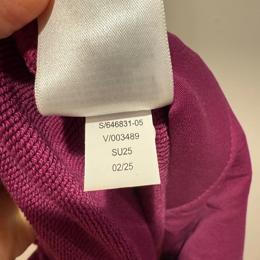 NWT Athleta Heavyweight Terry Cargo Jogger Pants L Magenta Wildberry Cargo Casua